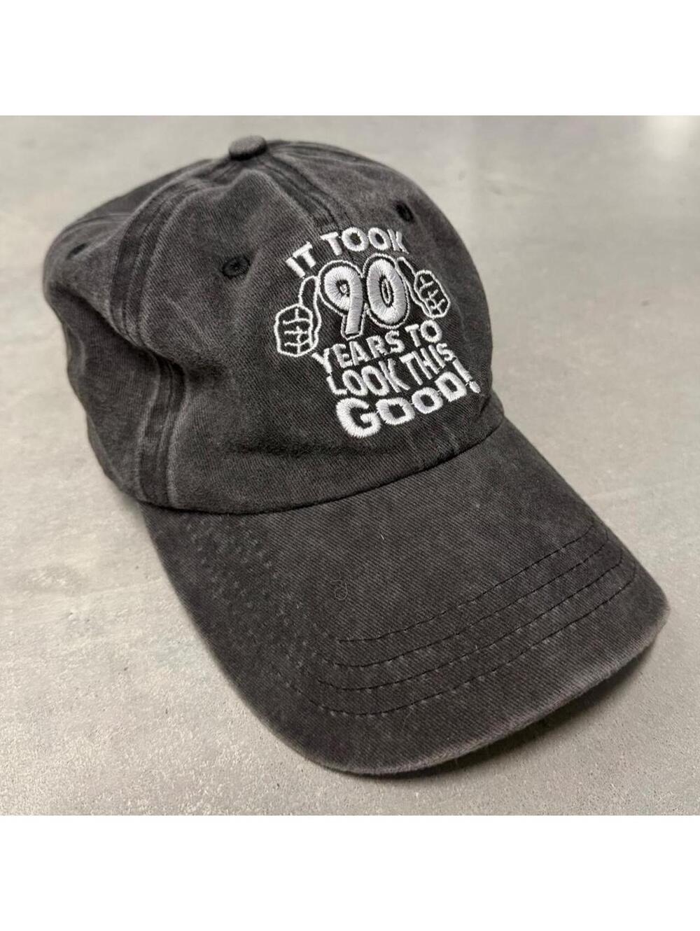 It Took 90 Years To Look This Good 90th Birthday Dad Hat Black Adjustable Cap